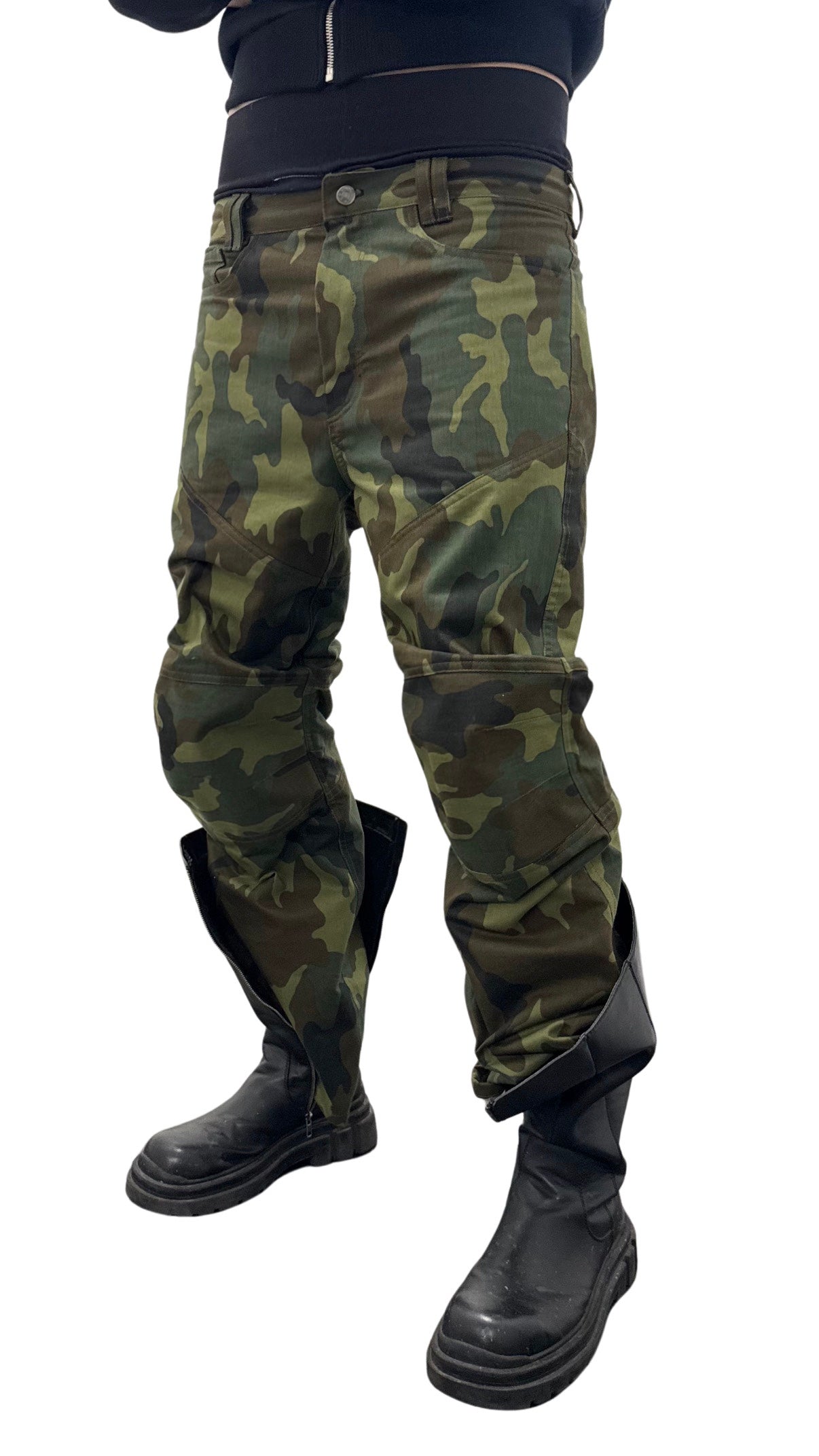 CAMOUFLAGE BIKER PANTS
