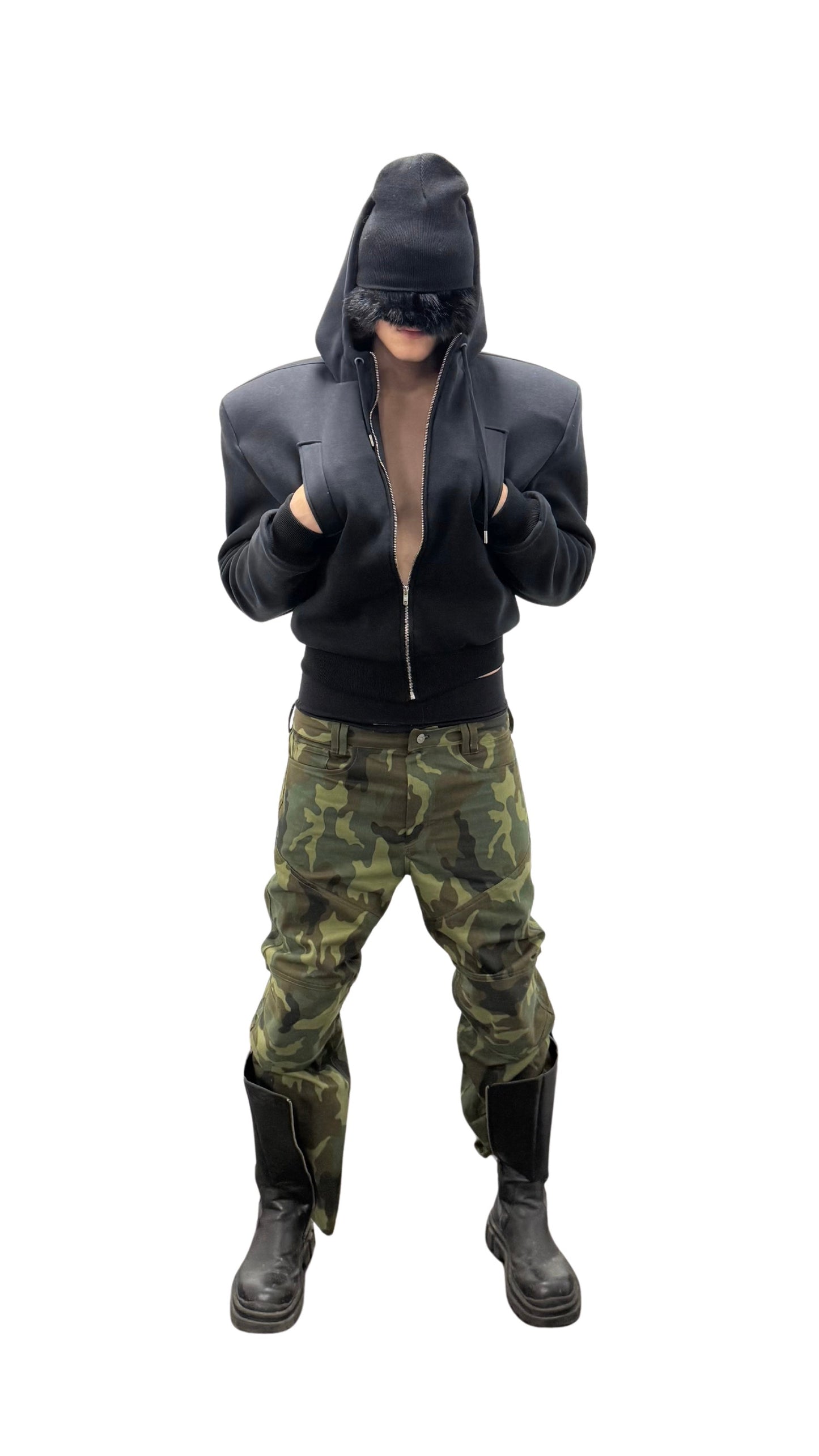 CAMOUFLAGE BIKER PANTS