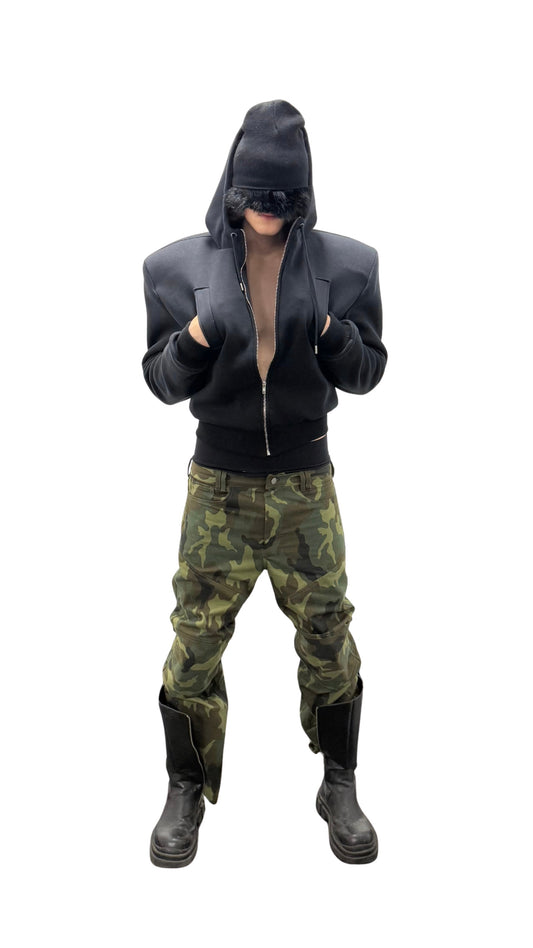 CAMOUFLAGE BIKER PANTS