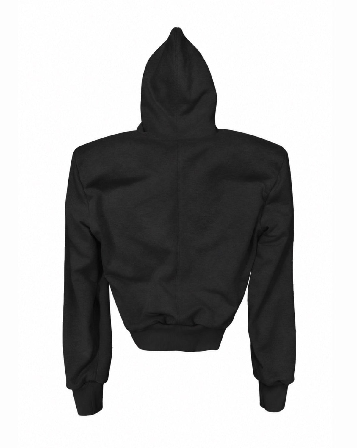 DOUBLE FACED ZIP HOODIE BLACK