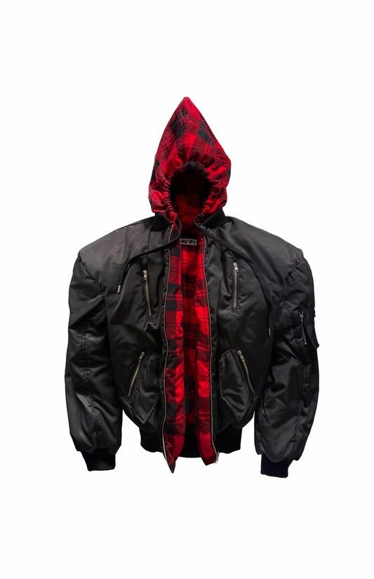 Bomber Jacket  Flanell  Reversible